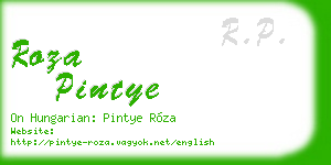 roza pintye business card